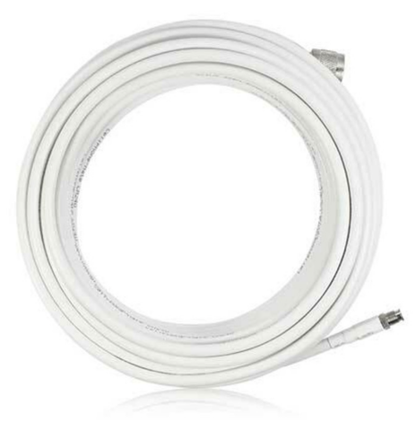 40 Foot White Low Loss Cable (FME/Female & N/Male Connectors) - Click Image to Close